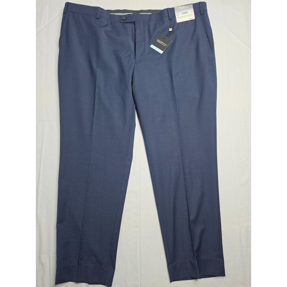 Awearness Kenneth Cole Chillflex Dress Pants Mens 48x30 Navy Straight Leg Formal